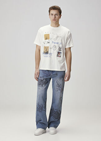 Domrebel Erkek Hops Mavi Bootcut Jean Pantolon 32 Us