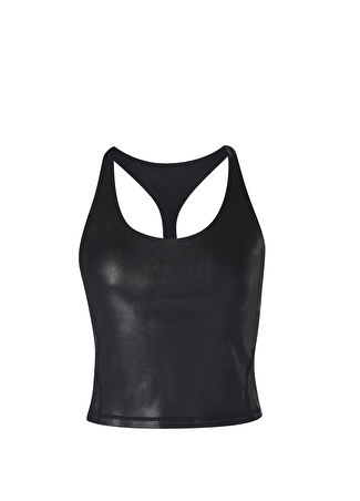 Sweaty Betty Kadın Glow Shine Siyah Kolsuz Bra Spor Atlet M -1