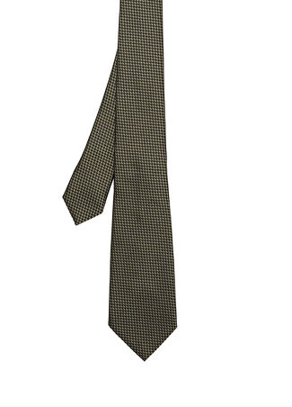 Zegna Erkek Yeşil Desenli İpek Kravat