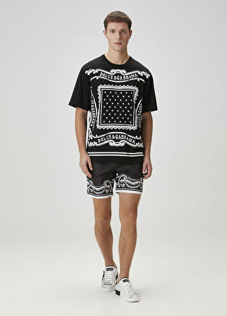 Dolce&gabbana Erkek Siyah Desenli Mayo 4 Us -1