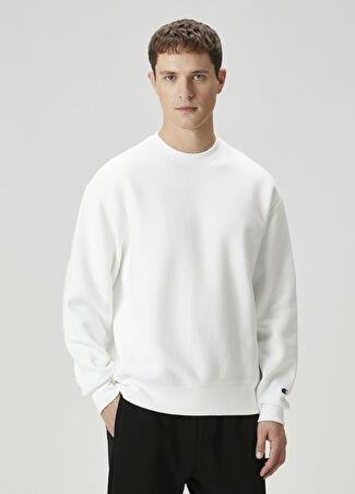 Champion Erkek Beyaz Sweatshirt S