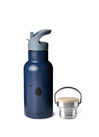 Nuuroo Bertil Pipetli Koala Black Iris Lacivert Paslanmaz Çelik Termos 350 Ml -1