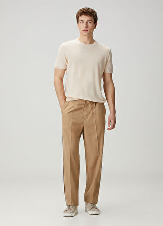 Scotch&Soda Erkek Bej Beli Kordonlu Pantolon 31 Us