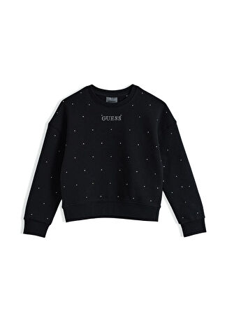 Guess Kız Çocuk Siyah Sweatshirt 4 Yaş -1