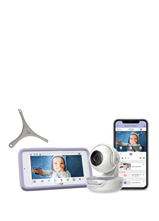 Hubble Bebek Nursery Pal Deluxe 5” Hd Wi-fi Dokunmatik Ekran Portatif Dijital Kamerası Beyaz -1