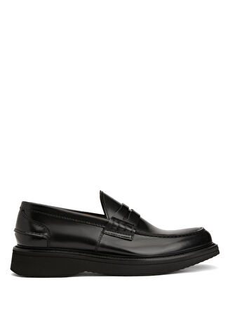 Green George Erkek Siyah Deri Loafer 6.5 Uk -1