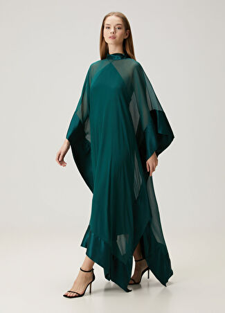 Taller Marmo Kadın New Age Spirito Yeşil İpek Abiye Kaftan 38 It