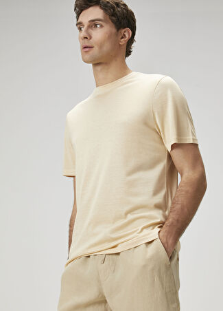 Beymen Collection Collection Erkek Nude İpek Karışımlı T-Shirt Pembe S