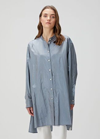 Jil Sander Kadın Mavi Tunik Gömlek 34 It