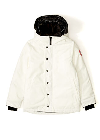 Canada Goose Erkek Logan Beyaz Kapüşonlu Parka Kırmızı M
