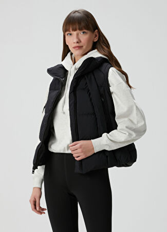 Y-3 Kadın Siyah Puffer Yelek Xs