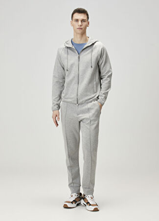 Boss Erkek Gri Beli Kordonlu Jogger Pantolon L