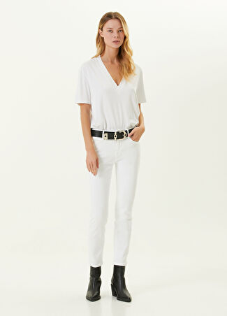 Frame Denim Kadın Beyaz Dar Paça Jean Pantolon 24 Us