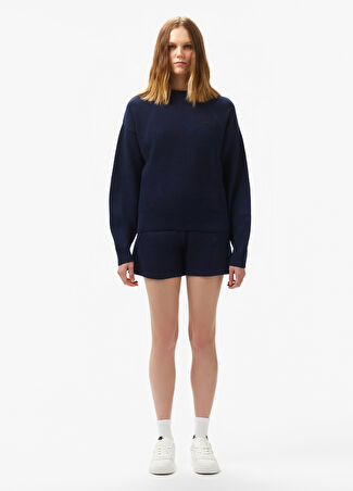Lacoste Kadın Lacivert Relaxed Fit Şort 36 -1