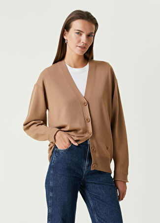 Stella Mccartney Kadın Camel Yün Hırka Bej Xs