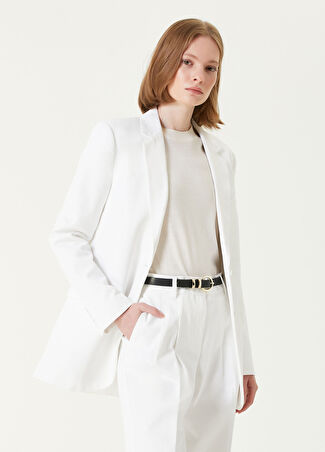 Michael Michael Kors Michael Kors Kadın Beyaz Twill Blazer 4 Us