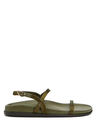 Ancient Greek Sandals Kadın Evriali Footbed Haki Deri Sandalet 36 -1