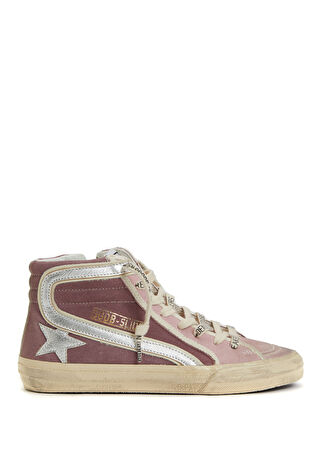 Golden Goose Kadın Slide Pembe Silver Deri Bilek Boy Sneaker 37