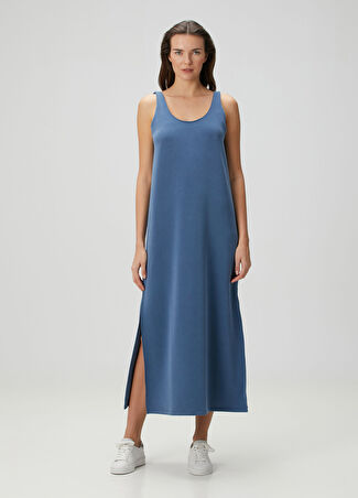 Beymen Collection Collection Kadın Mavi Midi Jersey Elbise M