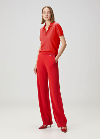 Stella Mccartney Kadın Kırmızı Yün Triko Pantolon S