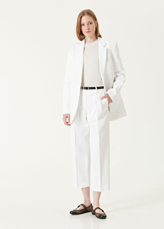 Michael Michael Kors Michael Kors Kadın Beyaz Crop Twill Pantolon 4 Us