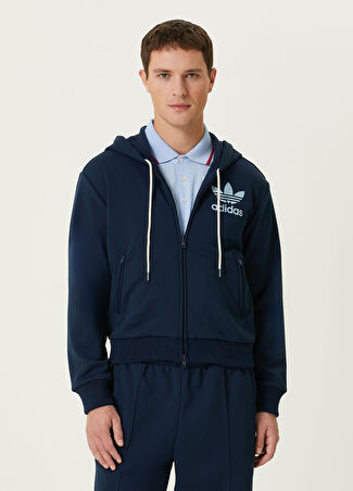Adidas Erkek Wales Bonner Lacivert Kapüşonlu Sweatshirt S