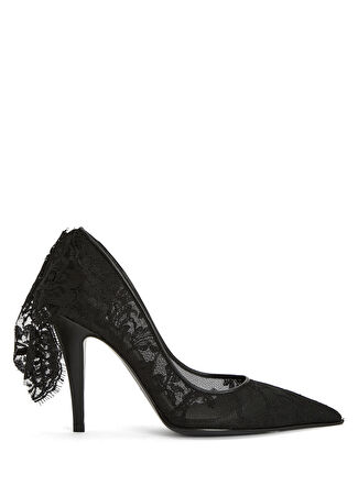 Mcqueen Kadın Siyah Dantelli Stiletto 37