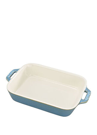 Staub Antik Seramik Fırın Kabı 20x16 Cm Mavi - 1