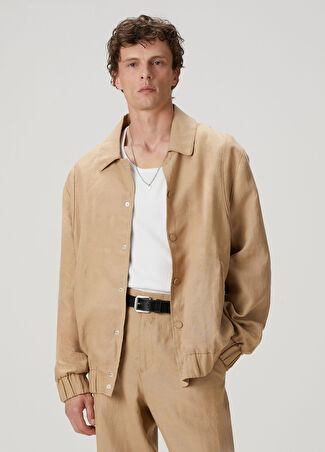 Academia Erkek Kamel Keten Bomber Mont Kahverengi Xs