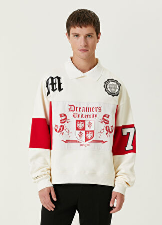 Msgm Erkek Krem Patch Detaylı Kazak Bej M