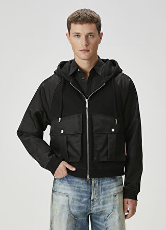 Dsquared2 Erkek Siyah Kapüşonlu Sweatshirt M -1