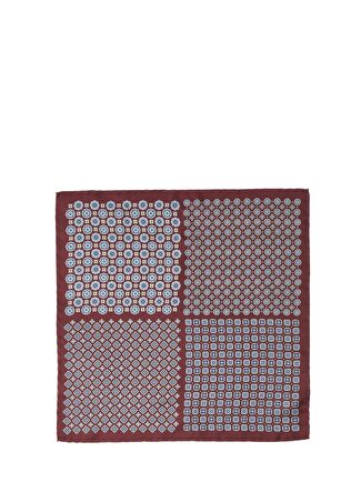 Beymen Club Erkek Bordo Desenli İpek Poşet Mendil -1