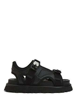 Dolce&gabbana Erkek Siyah Logo Detaylı Sandalet 40 -1