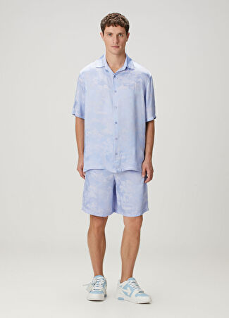 Off-white Erkek Figür Desenli Bermuda Mavi 48 It