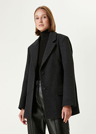 Beymen Collection Collection Kadın Yün Kaban Gri 42