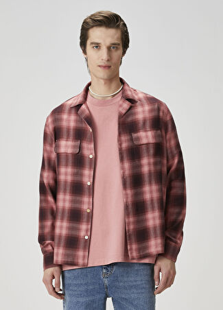 Allsaints Erkek Alto Pembe Ekose Desenli Gömlek S