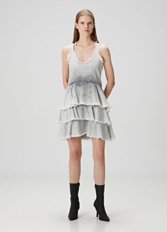 Allsaints Kadın Cavarly Gri Mini Elbise 4 Uk
