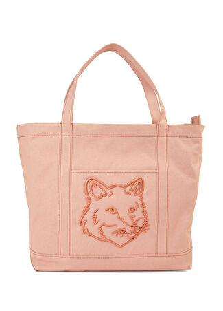Maison Kitsune Kadın Fox Head Large Pembe Alışveriş Çantası