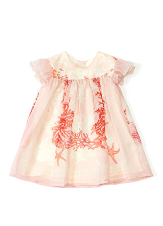 Versace Kız Bebek Barocco İpek Elbise Pembe 6-9 Ay