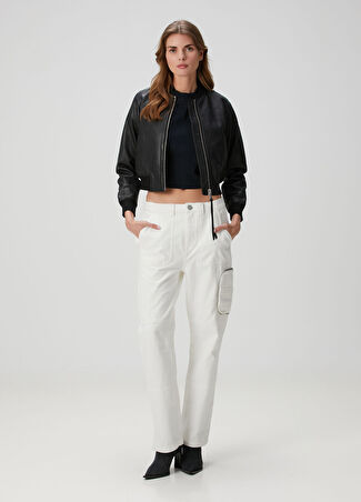 Allsaints Kadın Florence Beyaz Straight Leg Jean Pantolon 24 Uk
