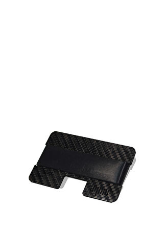 Aybar Erkek Siyah Karbonfiber Minimalist Kartlık -1