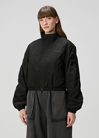 T By Alexander Wang Kadın Siyah Büzgülü Ceket Xs