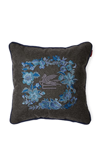 Etro Home Lacivert 45x45 Cm Yün Dekoratif Yastık -1