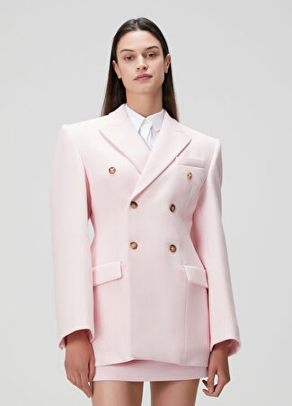 Wardrobe Nyc Kadın Kruvaze Yün Blazer Pembe M