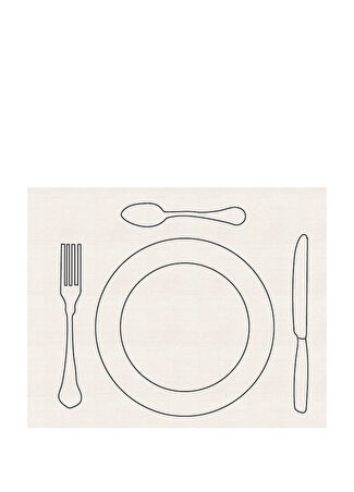 Mise En Place Plate Fork 4 Lü Amerikan Servis Seti Bej -1