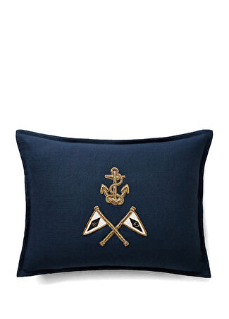 Ralph Lauren Home Bayview Lacivert Nakışlı Dekoratif Yastık -1