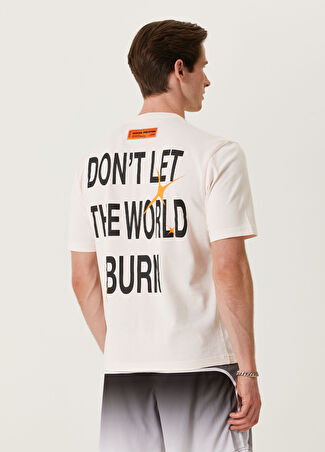 Heron Preston Erkek Beyaz Logo Baskılı T-Shirt S