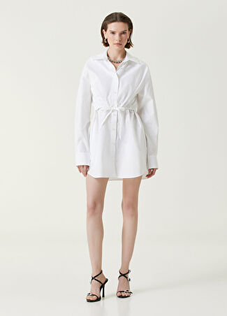 T By Alexander Wang Kadın Beyaz Mini Elbise Xs