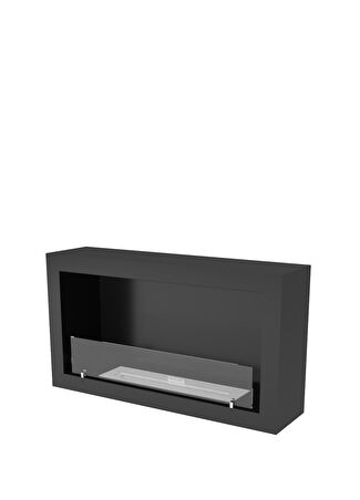 Korflame Asma Bioetanol Şömine 100 Cm Siyah -1