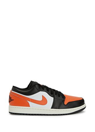 Nike Erkek Air Jordan 1 Low Siyah Gri Deri Sneaker 40